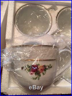 Royal Albert Old Country Roses Punch Bowl Set with 2 Ladles & Cups