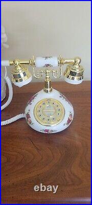 Royal Albert Old Country Roses Push Button Landline Phone