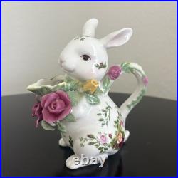 Royal Albert Old Country Roses Rabbit Tea Set Tea Pot Creamer Sugar