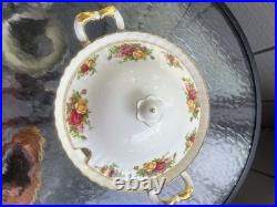Royal Albert Old Country Roses Rare Covered Soup Tureen & Lid England 1962 14 Royal Albert Old Country Roses Rare Covered Soup Tureen & Lid England 1962 14