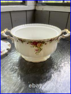 Royal Albert Old Country Roses Rare Covered Soup Tureen & Lid England 1962 14 Royal Albert Old Country Roses Rare Covered Soup Tureen & Lid England 1962 14