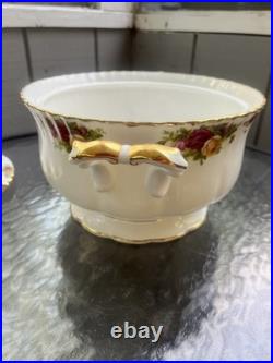 Royal Albert Old Country Roses Rare Covered Soup Tureen & Lid England 1962 14