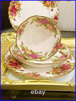 Royal Albert Old Country Roses Rare Small Teapot (2cups) 2 Avon Cup Trios. Mint