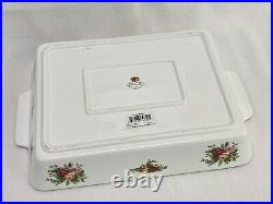 Royal Albert Old Country Roses Rectangle Baking Baker Dish with Handles 12 x 9