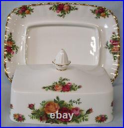 Royal Albert Old Country Roses Rectangular Butter Dish with Lid
