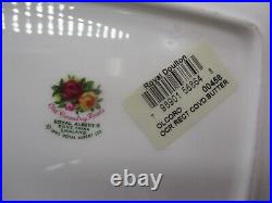 Royal Albert Old Country Roses Rectangular Butter Dish with Lid MINT