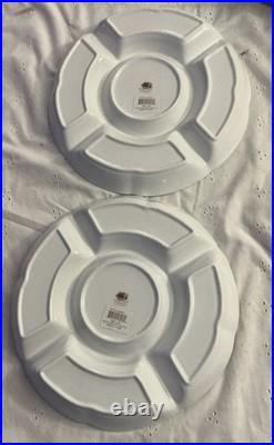 Royal Albert Old Country Roses Relish Crudite 5 section chip/dip 12 Set Of 2