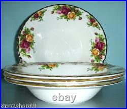 Royal Albert Old Country Roses Rim Soup Bowl 4 Piece Set 8 New In Box