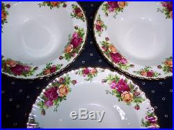 Royal Albert Old Country Roses Rim Soup Cereal Bowls Set of 10 England 8
