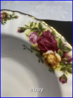 Royal Albert Old Country Roses Rimmed Soup Bowls(Set of 4) Bone China England