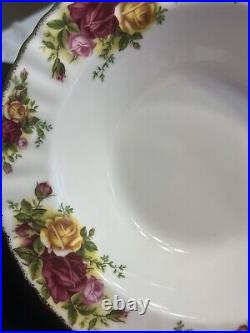 Royal Albert Old Country Roses Rimmed Soup Bowls(Set of 4) Bone China England