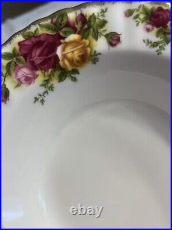 Royal Albert Old Country Roses Rimmed Soup Bowls(Set of 4) Bone China England