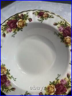 Royal Albert Old Country Roses Rimmed Soup Bowls(Set of 4) Bone China England