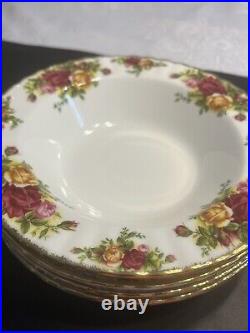 Royal Albert Old Country Roses Rimmed Soup Bowls(Set of 4) Bone China England