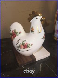 Royal Albert Old Country Roses Rooster Figurine
