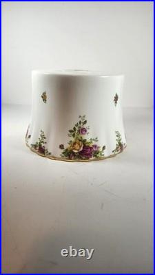 Royal Albert Old Country Roses Round Bone China Tissue Box Holder Cover #14721