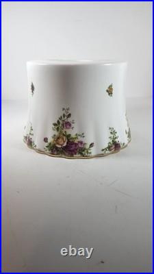 Royal Albert Old Country Roses Round Bone China Tissue Box Holder Cover #14721