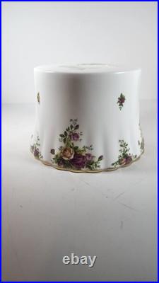 Royal Albert Old Country Roses Round Bone China Tissue Box Holder Cover #14721