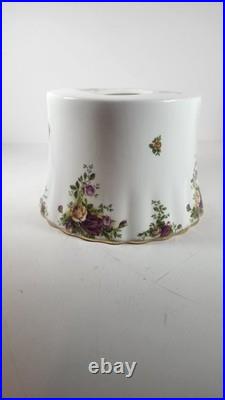 Royal Albert Old Country Roses Round Bone China Tissue Box Holder Cover #14721