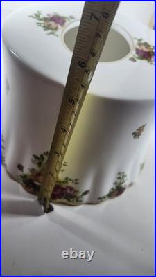Royal Albert Old Country Roses Round Bone China Tissue Box Holder Cover #14721