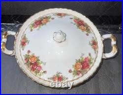 Royal Albert Old Country Roses Round Covered Vegetable Dish Bowl Tureen Lid NEW
