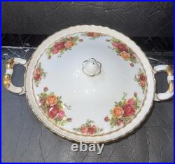 Royal Albert Old Country Roses Round Covered Vegetable Dish Bowl Tureen Lid NEW