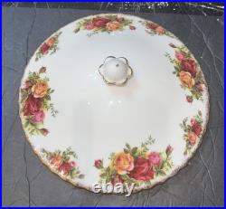Royal Albert Old Country Roses Round Covered Vegetable Dish Bowl Tureen Lid NEW