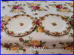 Royal Albert Old Country Roses Ruby Celebration 8 Salad Plates Nwt