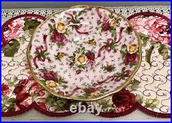 Royal Albert Old Country Roses Ruby Celebration Pink Chintz Sugar LID Bowl Plate