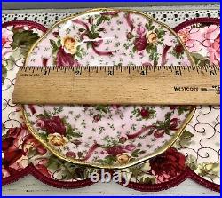 Royal Albert Old Country Roses Ruby Celebration Pink Chintz Sugar LID Bowl Plate