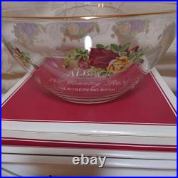 Royal Albert Old Country Roses Salad Bowl Fork & Spoon Set