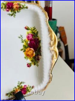 Royal Albert Old Country Roses Sandwich Tray Serving Plate Discontinued New