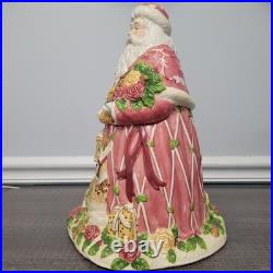 Royal Albert Old Country Roses Santa Cookie Jar Signed Seasons Of Colour Pink