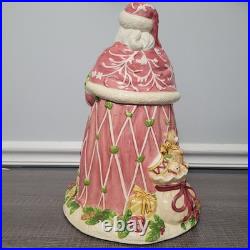 Royal Albert Old Country Roses Santa Cookie Jar Signed Seasons Of Colour Pink