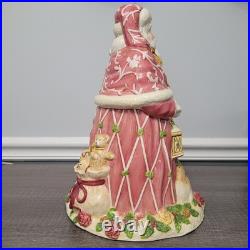 Royal Albert Old Country Roses Santa Cookie Jar Signed Seasons Of Colour Pink