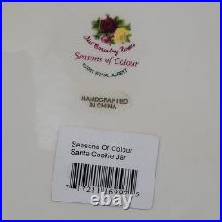 Royal Albert Old Country Roses Santa Cookie Jar Signed Seasons Of Colour Pink