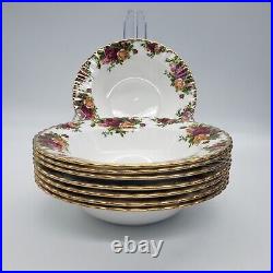 Royal Albert Old Country Roses Scallop Rim Soup Bowl 8 England Ori. Backstamp