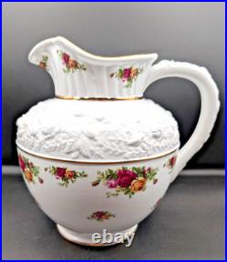 Royal Albert Old Country Roses Sculpted Spouted Handle Water Pitcher NEW