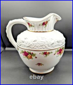 Royal Albert Old Country Roses Sculpted Spouted Handle Water Pitcher NEW