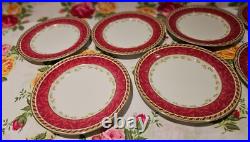 Royal Albert Old Country Roses Season Of Colour 12 Bread And Butter Plates Cranb