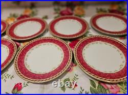 Royal Albert Old Country Roses Season Of Colour 12 Bread And Butter Plates Cranb