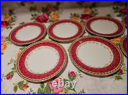 Royal Albert Old Country Roses Season Of Colour 12 Bread And Butter Plates Cranb