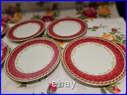 Royal Albert Old Country Roses Season Of Colour 12 Bread And Butter Plates Cranb