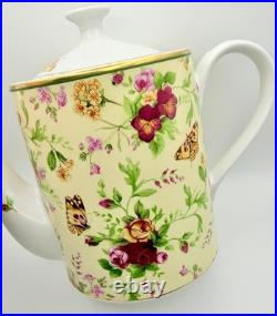 Royal Albert Old Country Roses Seasons Spring Chintz Butterfly Teapot Tea Pot