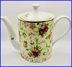 Royal Albert Old Country Roses Seasons Spring Chintz Butterfly Teapot Tea Pot