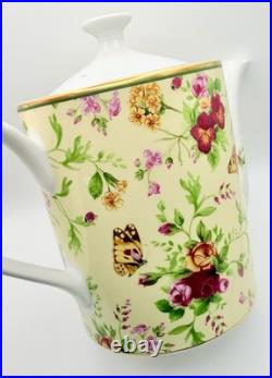 Royal Albert Old Country Roses Seasons Spring Chintz Butterfly Teapot Tea Pot