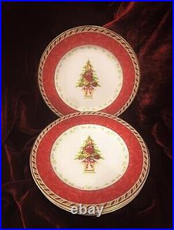 Royal Albert Old Country Roses Seasons of Colour Christmas Tree 4 Salad Plates