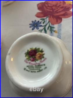 Royal Albert Old Country Roses Service For 4 Teapot Din Plates Luncheon Cups Etc