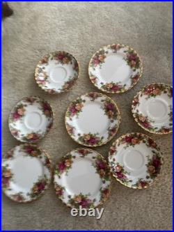 Royal Albert Old Country Roses Service For 4 Teapot Din Plates Luncheon Cups Etc