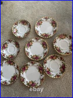 Royal Albert Old Country Roses Service For 4 Teapot Din Plates Luncheon Cups Etc